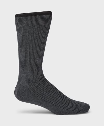 Simple Socks Strumpor RIB Grå